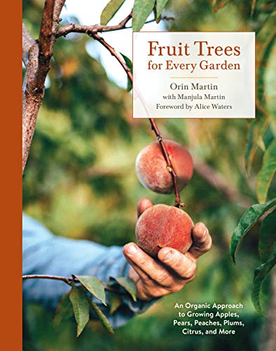 Book cover featuring peaches on a branch and a hand holding fruit.