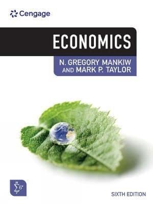 Economics textbook cover with a leaf and water droplet image.