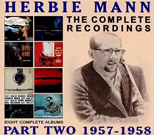 CD cover for Herbie Mann’s “The Complete Recordings 1957-1958,” with portraits.