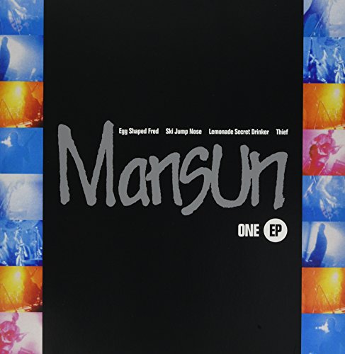 The alt text for the image is: "Black album cover with 'Mansun' in gray and song titles listed."