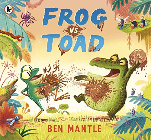 Frog vs Toad" book cover with a green frog and toad in a playful scene.
