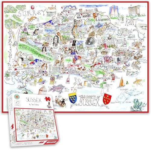 Map of Sussex Jigsaw 1000 Piece Puzzle