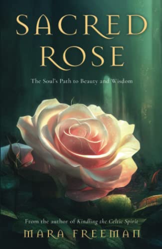 Book cover featuring a glowing pink rose in a dark, mystical forest.