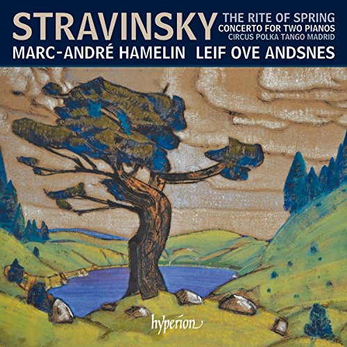 CD cover for Stravinsky’s “The Rite of Spring” with abstract tree art.