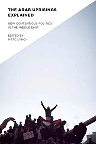 Book cover with text and a blurred image of a protest scene.