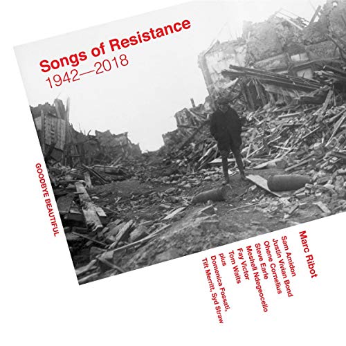 Album cover showing a person standing in a ruined, rubble-filled street in black and white.