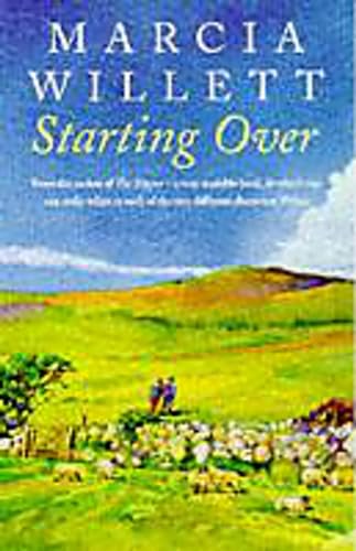 Book cover: "Starting Over" with a landscape painting of a field and hills.