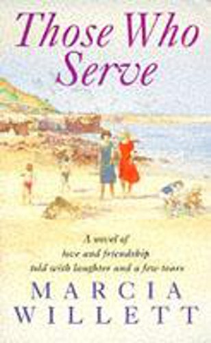 Book cover: beach scene with figures, titled "Those Who Serve.