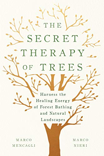 Book cover with tree illustration and title "The Secret Therapy of Trees".