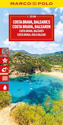 Marco Polo map cover featuring a coastal landscape of Costa Brava.