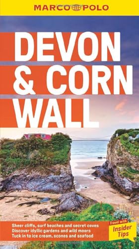 Marco Polo travel guide for Devon and Cornwall featuring a coastal cliff landscape.