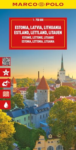 Map of Estonia, Latvia, and Lithuania with a Tallinn cityscape.