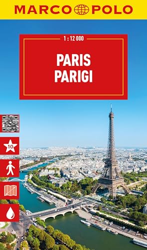 Paris city map cover with Eiffel Tower and Seine River view.