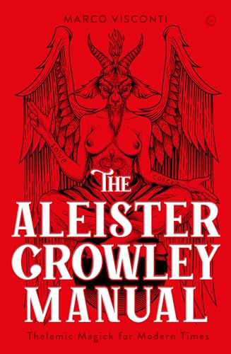 Red book cover featuring a horned, winged figure and bold text.