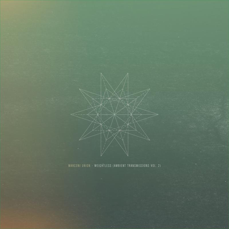 Green gradient background with a geometric starburst design and text.