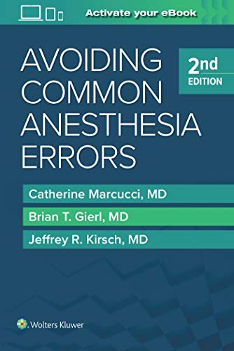 Book cover: "Avoiding Common Anesthesia Errors," 2nd edition, by Marcucci, Gierl, and Kirsch.