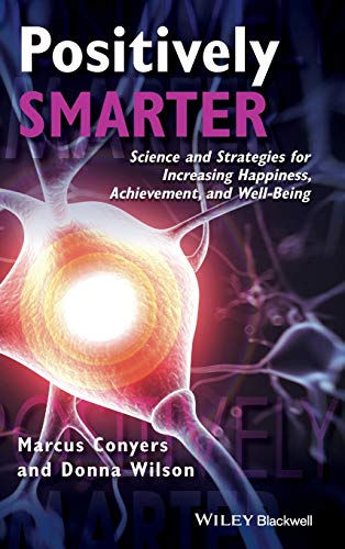 Book cover: “Positively Smarter” with a glowing brain neuron image.