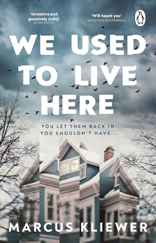 Book cover showing a house fragmented into vertical strips against a cloudy, bird-filled sky.