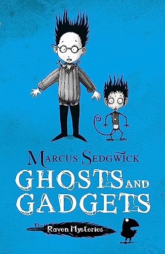 Book cover featuring a boy, a ghost, and large title text.