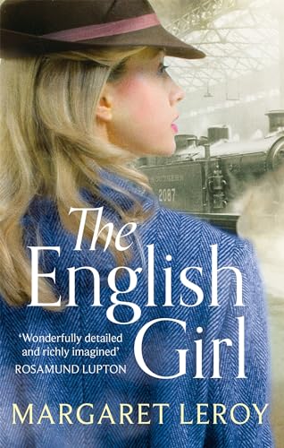Book cover: woman in hat, train station background, title "The English Girl".