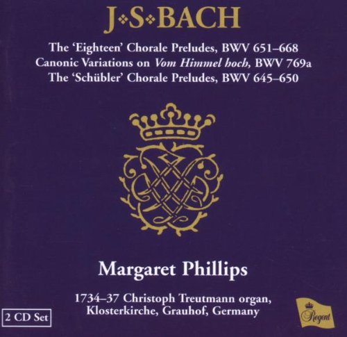 CD cover for Bach chorale preludes performed by Margaret Phillips.