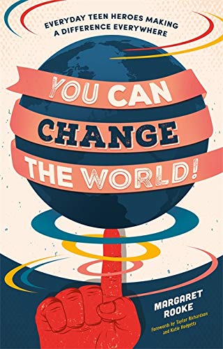 Book cover showing a red hand holding up a globe wrapped in a ribbon.