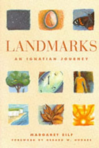 Book cover titled Landmarks: An Ignatian Journey with a grid of nine small illustrations.