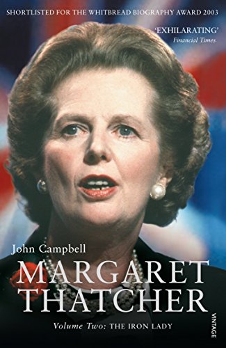 Book cover featuring a portrait of Margaret Thatcher, titled "Volume Two.