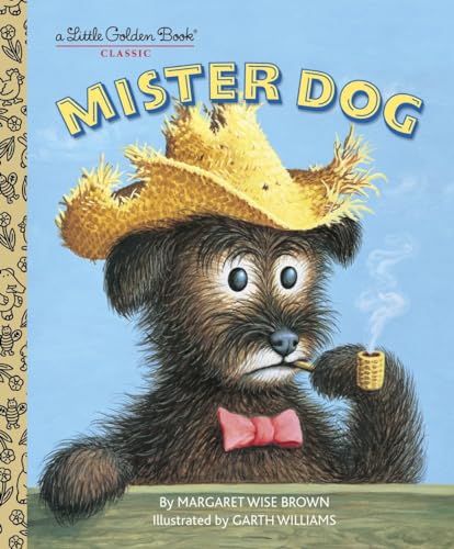 Cover of "Mister Dog" children’s book, a black dog with a straw hat.