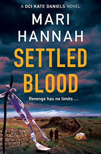 Book cover featuring a stormy sky, police tape, and two figures on a moor.
