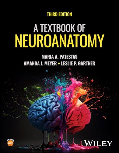 Book cover: “A Textbook of Neuroanatomy” with brain and colorful splash.