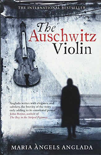 Book cover: violin image, distressed background, and silhouetted figure.