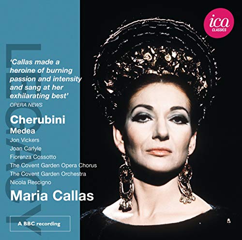 CD cover featuring Maria Callas in ornate headwear, black and white portrait.