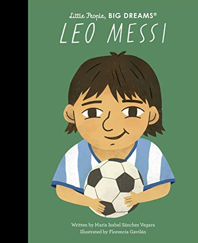 Book cover illustration of a young Leo Messi holding a soccer ball.