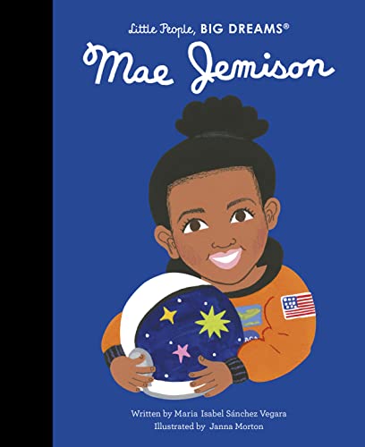 Book cover featuring Mae Jemison, a smiling Black girl in a spacesuit.