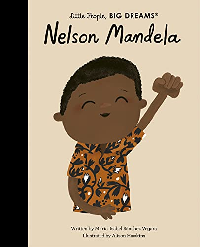 Book cover: illustrated portrait of young Nelson Mandela with raised fist.