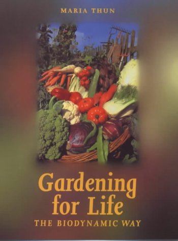 Book cover showing a basket of fresh vegetables with the title Gardening for Life.