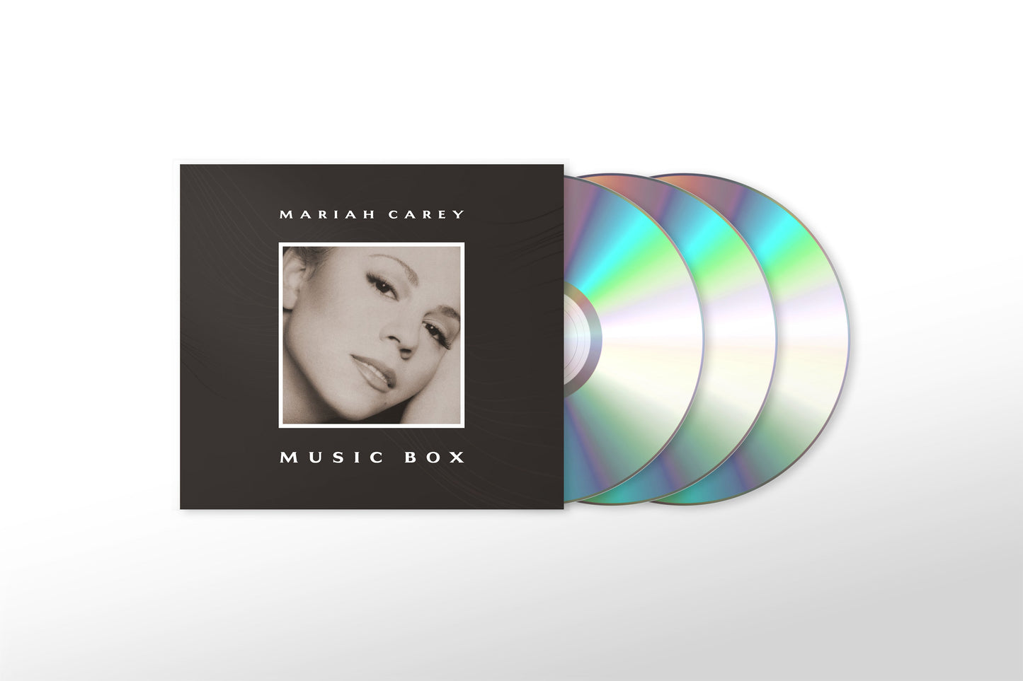 Mariah Carey’s “Music Box” 30th Anniversary CD with three discs.