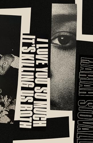 Book cover with fragmented faces, text, and a stark black and white palette.