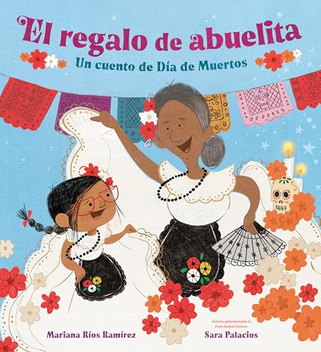 Book cover depicting a grandmother and granddaughter in Día de Muertos attire.