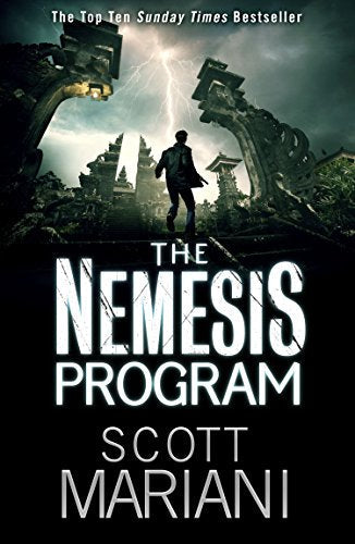 Book cover: man standing amidst ruins under a stormy sky.
