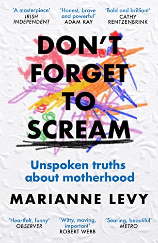 Book cover with colorful crayon scribbles behind black text on a textured white background.