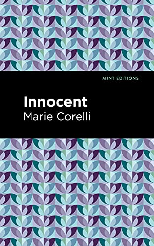 Book cover for “Innocent” by Marie Corelli with floral pattern.