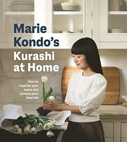 Book cover featuring Marie Kondo and a tidy kitchen interior.