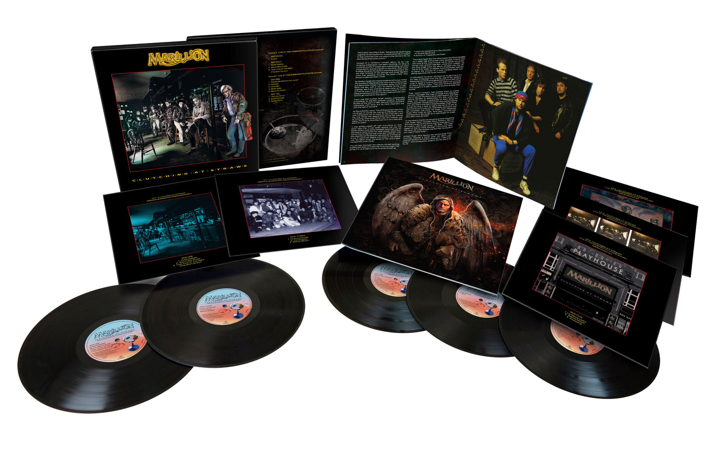 Marillion Clutching at Straws 5LP deluxe vinyl box set with records and booklet.