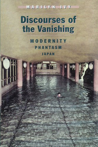 Book cover with a flooded indoor swimming pool and text.