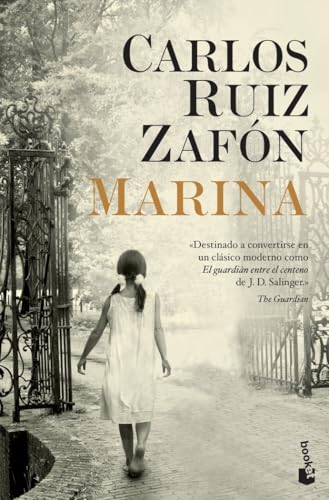 Book cover: "MARINA" by Carlos Ruiz Zafón, girl walking away.
