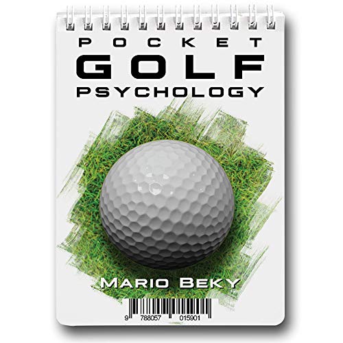 Spiral-bound notebook titled "Pocket Golf Psychology" with a golf ball image.
