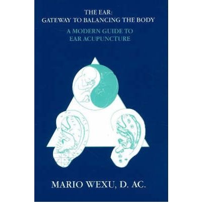 Book cover with ear diagrams, yin-yang symbol, and title text.