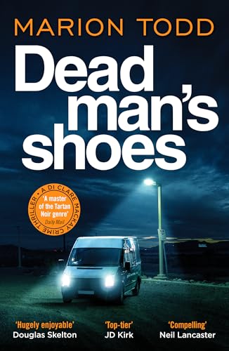 Book cover: "Dead Man's Shoes" by Marion Todd, featuring a van at night.